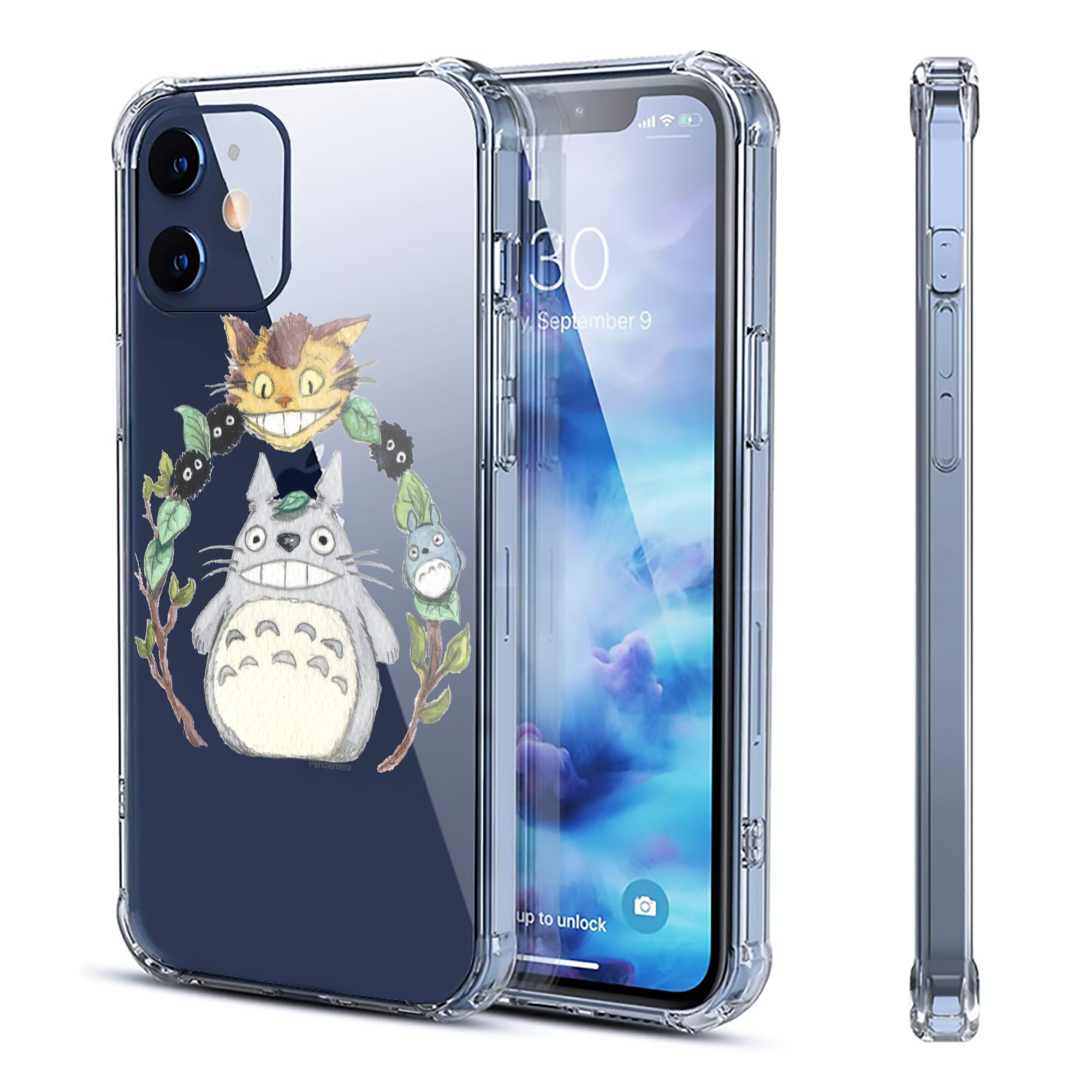 （画像用） となりのトトロ 草壁メイ 草壁サツキ My Neighbor Totoro Satsuki Kusakabe Mei Kusakabe 【iPhone 12シリーズ対応】透明スマホケース（クリアソフトケース）